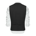 thumbnail image 5 of Coshow Men's Suit Vests Layered Waistcoat Business Formal Dress Vest for Wedding with Pockets, 5 of 8