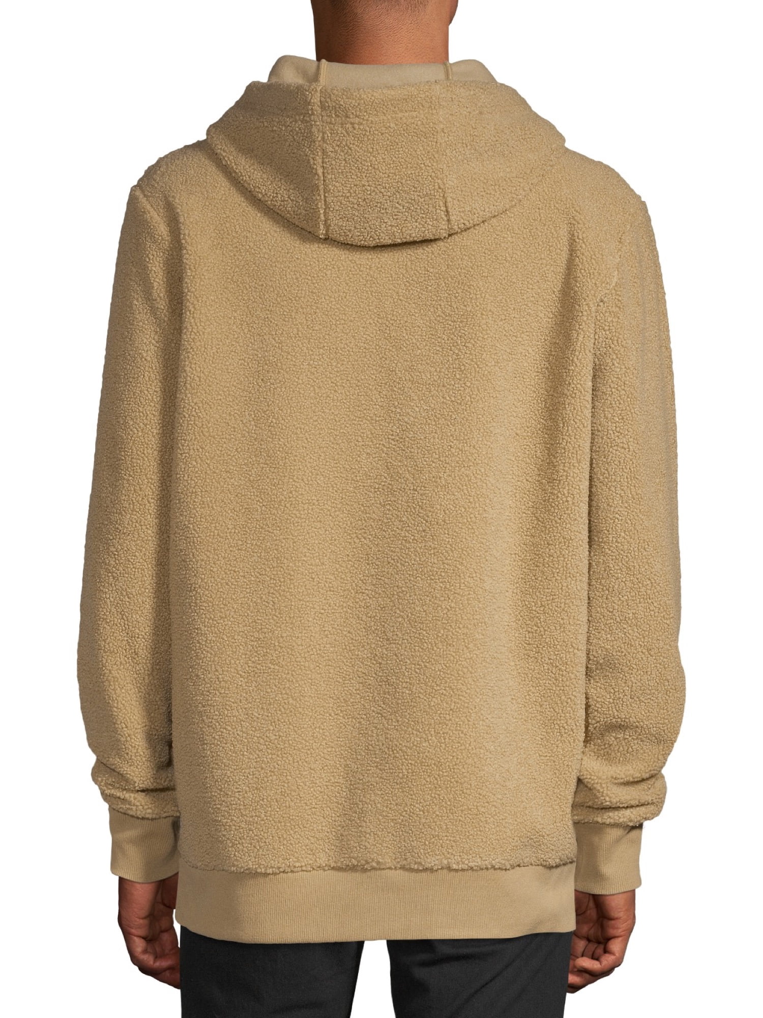 No Boundaries Men's and Big Men's Sherpa Hoodie, up to Size 5XL
