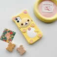 thumbnail image 2 of 3D Cute Cartoon Bear Phone Case for iPhone 15 Plus - Fashionable and Stylish - Funny Pink Bear Design - Soft TPU Protective Case - Kawaii Silicone Cover for Women, Girls, and Kids (Yellow), 2 of 16
