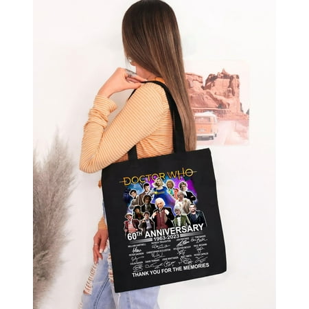 vintage Doctor Who 60th Anniversary 1963-2023 Thank You For The Memories Tote Bag  Doctor Who Movie Tote Bag  Doctor Who Hoodie-TH28260