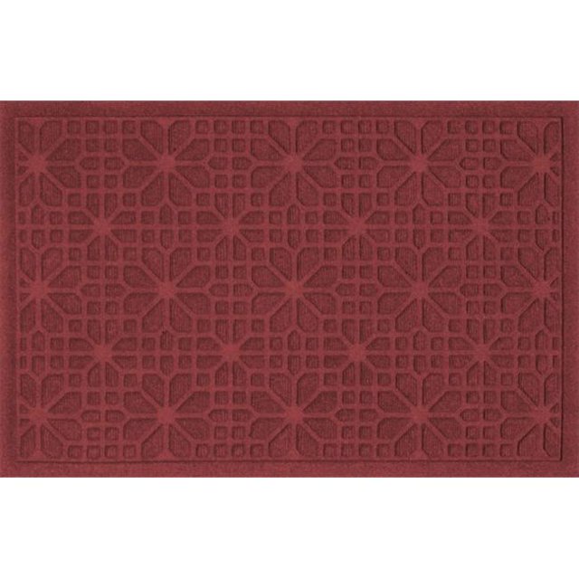 707550023 Water Guard Stained Glass Mat in Red/Black - 2 ft. x 3 ft.