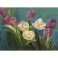 thumbnail image 2 of Strube, Ling 14x12 Black Ornate Wood Framed with Double Matting Museum Art Print Titled - Tulips, 2 of 4
