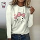 thumbnail image 2 of Camisetas de dibujos animados de Navidad para mujer, ropa de calle de HELLO KITTY, sudadera de manga larga con cuello redondo, camiseta informal para primavera y otoño, 2 of 4