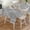 Gray, variant on Sage Green Stripes Tablecloth Square Table Cloth 54x54, Waterproof Tablecloth Outdoor Table Cloth, Simple Geometric Modern Monochrome Washable Table Cover for Kitchen Dinning Party