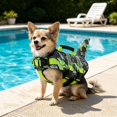 thumbnail image 5 of Dog Life Jacket High Flotation, Reflective Dogs Life Vest for Swimming Boating, Adjustable Small Medium Large Dog lifejacket, Lightweight Dogs Life Jacket Handle Spring Summer Pool, 5 of 7