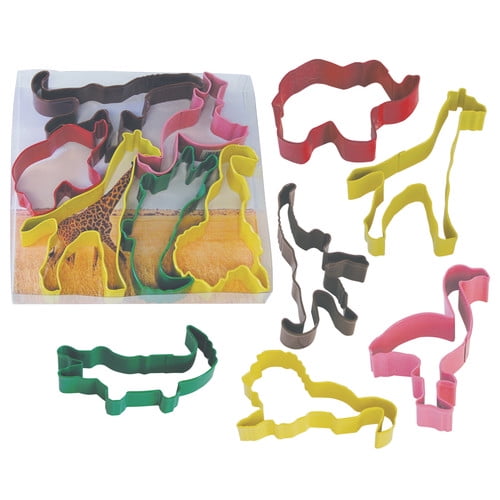 R & M International Corp. 6 Piece Safari Animal Cookie Cutter Set