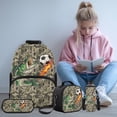thumbnail image 2 of Bulopur Flame Soccer Bass Camo Kids Backpack Set 4 Pcs Trendy Casual Kids Bookbag with Lunch Bag, Pencil Case and Water Bottle Cover for Fishing Soccer Lovers Grade 2-6, 2 of 8