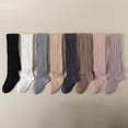 thumbnail image 6 of GYRATEDREAM Toddler Baby Girls Lightweight Tights Kids Solid Cable Knit Leggings Stockings Pants Children Soft Stretchy Cotton Footed Socks for 0-12 Years, 6 of 7