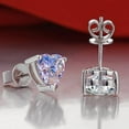 thumbnail image 5 of BNNG Needle Moissanite Heart Diamond Earrings Sweet Heart Earrings Moissanite Stud Earrings for Women Created Brilliant Heart Moissanite Diamond Earrings, 5 of 9