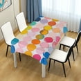thumbnail image 4 of Yayeee Tablecloths 60" x 108" Rectangle Wrinkle Resistant Party Table Cover, Yellow Circles, 4 of 8