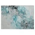 thumbnail image 2 of Addison Rugs Chantille Indoor/Outdoor Transitional Watercolors Teal Washable Rectangle Rug, 1'8" x 2'6", 2 of 6