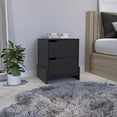 thumbnail image 2 of Depot EShop Haines 2-Drawer Engineered Wood Nightstand in Black, 2 of 5