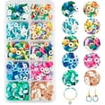 thumbnail image 1 of 2500 piezas de cuentas de arcilla polimérica de 6 mm, redondas y planas, en 10 colores. Cuentas espaciadoras para joyería, collares y pulseras., 1 of 6