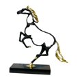 thumbnail image 3 of Estatua de caballo, escultura de Animal, decoración decorativa Fengshui, adorno de mesa, decoración para Hotel, dormitorio, tienda, estante de mesa Negro Dorado, 3 of 8