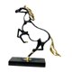 thumbnail image 3 of Estatuilla de estatua de caballo ahuecada decoración Fengshui, escultura de Metal de adorno ligero para entrada de dormitorio de escritorio de oficina Negro Dorado, 3 of 8