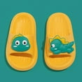 thumbnail image 2 of RUTAYY Children Boys Slippers Home Indoor Anti-Slip Colorful Dinosaur Print Flip-Flops Lightweight And Comfortable Slippers, Yellow, 8Y, 2 of 3