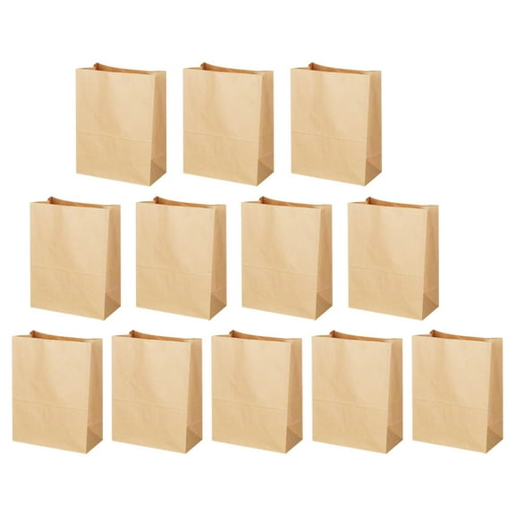 OUNONA Packaging Bag for Takeaway Kraft Paper Food Pouch Bags Khaki