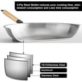 thumbnail image 2 of Stainless Steel Frying Pan 10" Steel Skillet 3 Ply Cookware Deep Frying Pan, 2 of 6