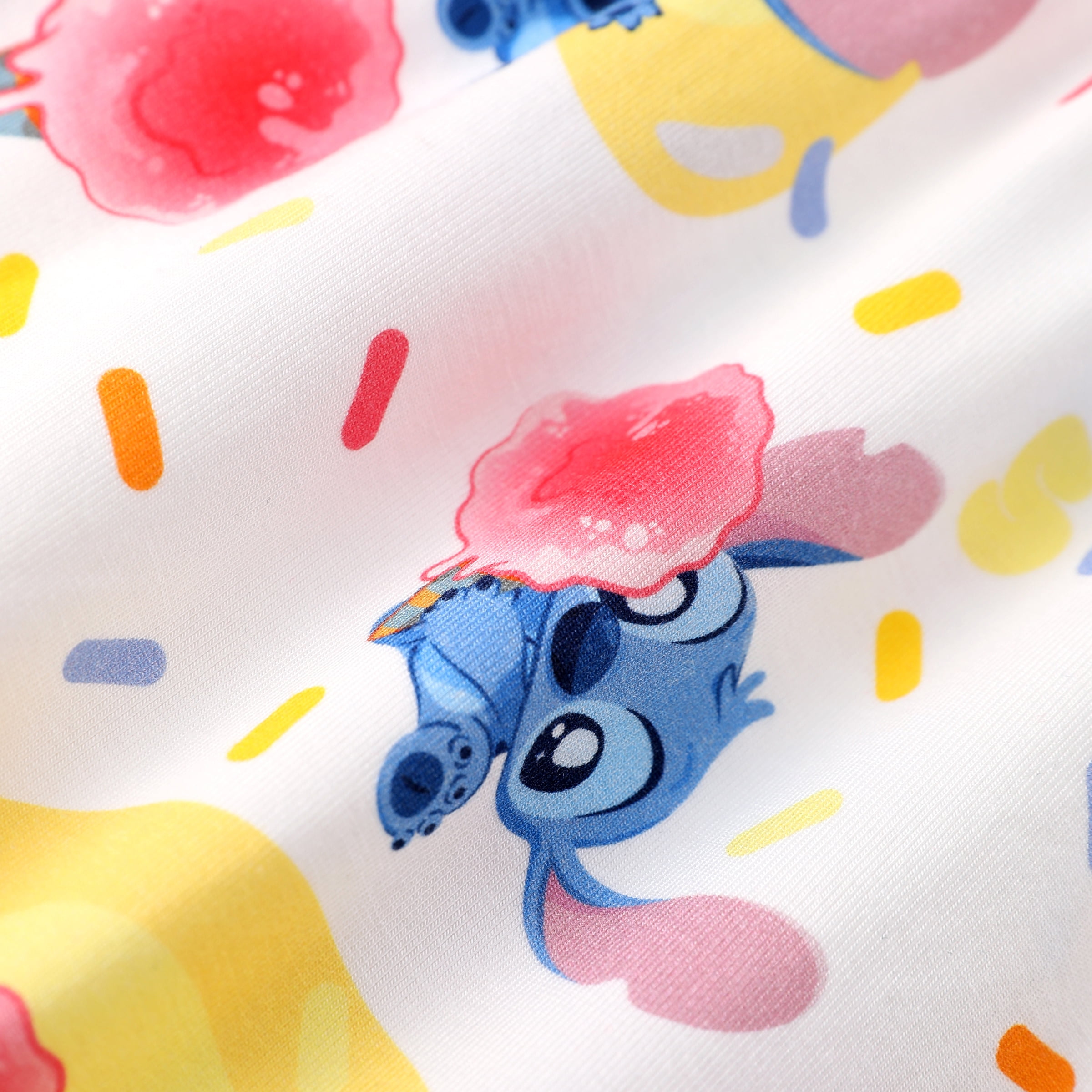 Disney Stitch Baby Girls Clothes Bamboo Viscose Floral Dress and Graphic Bodysuit 2 Pack Cute Outfit Shower Gift Newborn3-6 Months