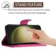 thumbnail image 5 of Charm Style for Samsung S23 Ultra Case RFID Blocking Wallet Card Holder Leather PU Flip Cover Folio Lanyard Crossbody Strap Women Girl Magnetic Clasp Kickstand for Samsung Galaxy S23 Ultra, Rose, 5 of 8