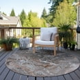 thumbnail image 6 of Addison Rugs Chantille Indoor/Outdoor Contemporary Abstract Terracotta Washable Round Rug, 8' x 8', 6 of 6