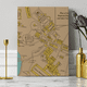 thumbnail image 3 of Yuarrent Paquete de 2 cuadros colgantes con patrón de mapa con marco cuadros decorativos impermeables gruesos pinturas desmontables para sala Decoración del hogar, 3 of 6