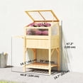 thumbnail image 3 of Outsunny Jardinière Surélevée avec Cadre Froid, Table Pliante, Naturel, 3 of 10