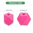 thumbnail image 2 of 60Pack 15mm Colored Hexagon Natural Wood Beads, Polygonal Wooden Beads(Rose Red), 2 of 5