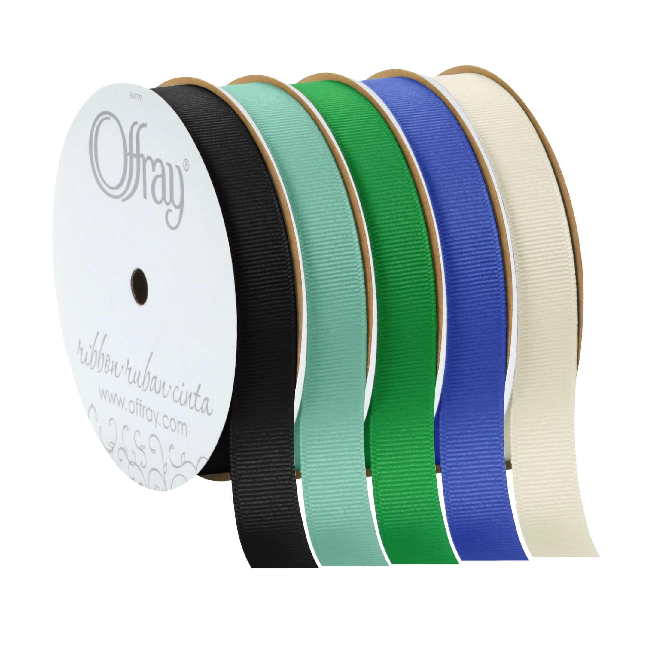 Offray Ribbon, Forest Green 5/8 inch Single Face Satin Polyester Ribbon, 18  feet 