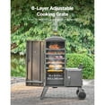 thumbnail image 3 of KFFKFF Charcoal Offset Smoker, Durable Steel BBQ Grill with Side Firebox, 6 Adjustable Cooking Grates, Integrated Thermometer, Grease Collector & Ash Tray, Portable Design with Wheels, 3 of 9