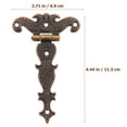 thumbnail image 2 of OULII 6 Pcs Charnières Décoratives Design Vintage pour Projets de Menuiserie et Boîtes à Bijoux, 2 of 8