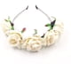 thumbnail image 1 of Guirnalda de rosas para mujer y niña, corona de flores, tiara, diadema de flores, diadema, diadema, diadema de flores para bodas, novias, damas de honor, fiestas, festivales, etc., 1 of 6