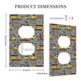 thumbnail image 5 of Kll Funny Construction Wall Plate,Gloss Finish,Standard Size 1 - 5" X 3", Polycarbonate Thermoplastic,Electric Receptacle Plug Covers, 5 of 8