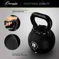 thumbnail image 3 of Champion Sports Rhino Kettlebell Weight, 12 lbs, Rubber, Black - Durable Kettle Bell with Smooth, Ergonomic Handle for Working Out - Free Weights for Exercises - Premium Strength Training Equipment, 3 of 8