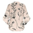 thumbnail image 5 of Neewe Long Sleeve Shirts for Women 2025 Fall Tops Floral Print Pleated Dressy Casual Blouses, 5 of 7
