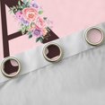 thumbnail image 4 of Erosebridal A Personalized Initial Girl Black Out Curtains,Teens Floral Rose Flowers Curtains Pack of 2 (42x63 Each), 4 of 6