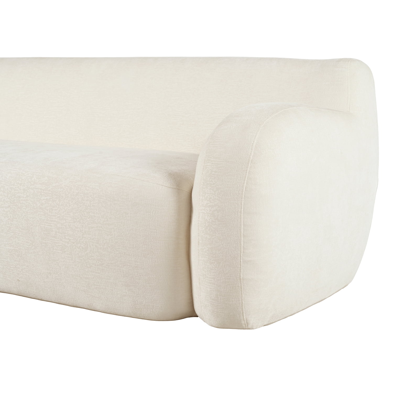 Harper & Bright Designs Modern Minimalist 3 Seater Sponge Couch, Comfy Floor Sofa for Living Room Apartment, Beige