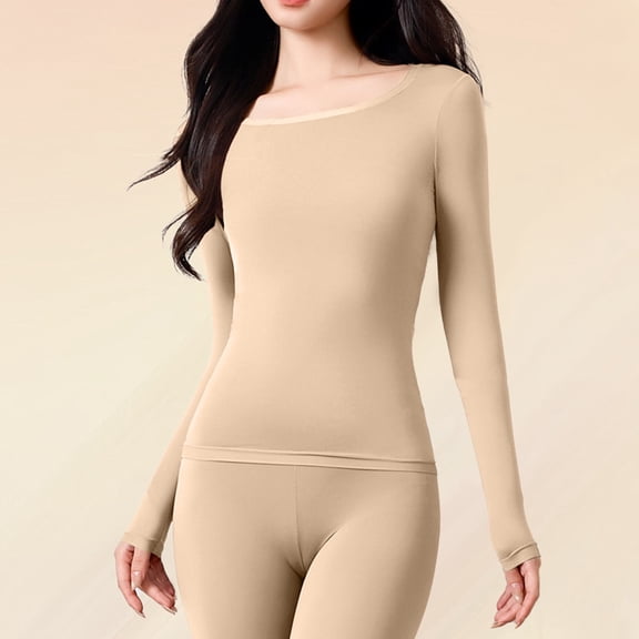 SDNall Women‘s Long Sleeve Base Layer Top, Lightweight Round Neck Stretch Tee, Thin Layering Shirt