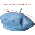 thumbnail image 2 of YooGuoGuo Denim Beret Hat Breathable Cotton Jeans Retro Style British Beanie Hat for Women Girls, 2 of 5