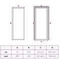 thumbnail image 5 of vidaXL Interior Door ESG Glass and Aluminum 29.9"x79.3" Black, 5 of 5