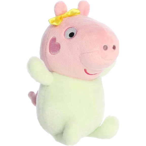 Aurora® Playful Peppa Pig™ Baby Evie Stuffed Animal - Officially Licensed Toys for All Fans - Perfect for Birthdays, Adults and Kids All Ages - Pink 8 Inches
