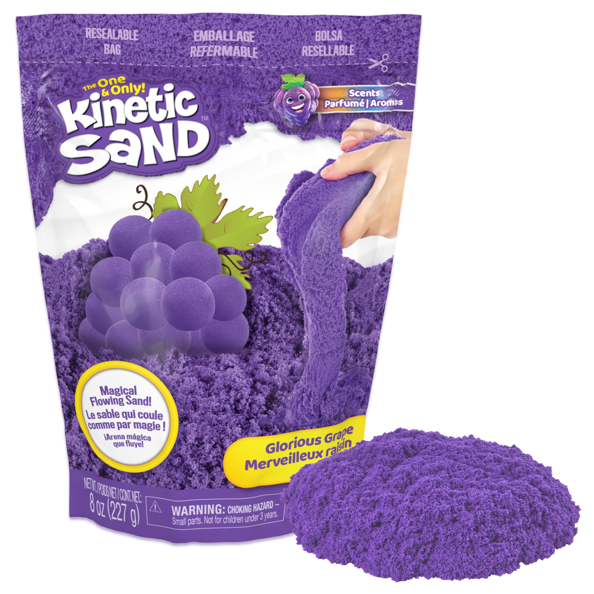 Kinetic Sand, 8oz Glorious Grape Scented Play Sand, Sensory Toys for Kids Ages 3 and up
