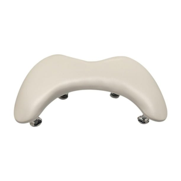 Reposabrazos de piel sintética en forma de U para mujer, cojín para salón de manicura. Color café con leche