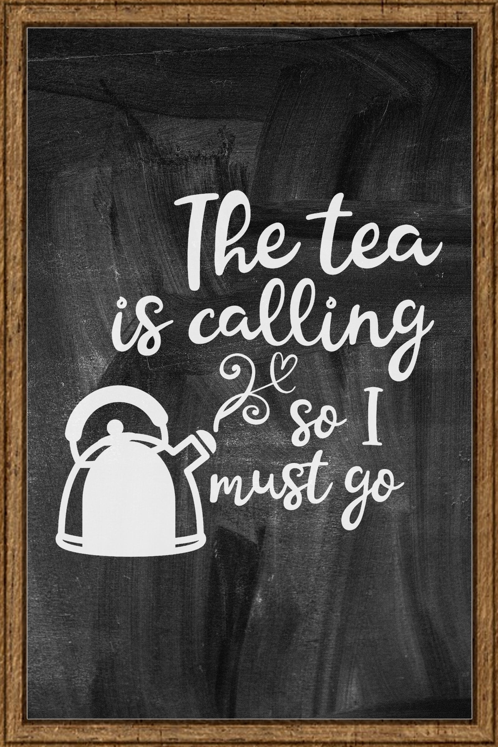 The tea is calling so I must go teapot oolong steep love kettle Tin
