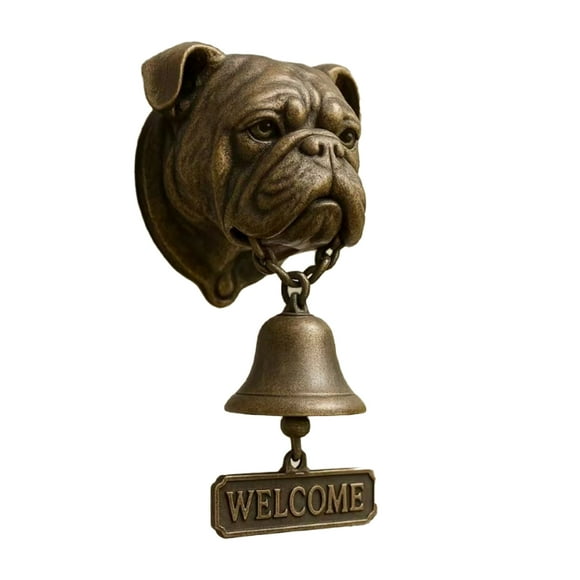 Guardoinrt Retro Animal Doorbell Inu Welcome Bell Mounted Welcome decorative doorbell Charming Entrance Handmade Material Durable Lovers Decoration