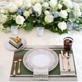 thumbnail image 4 of 175 Piece Rose Gold Dinnerware Set 25 Guest-50 Rose Gold Lace Plastic Plates-25 Plastic Silverware-25 Plastic Cups-25 Linen Feel Paper Napkins, FOCUSLINE Disposable Dinnerware Set, 4 of 8