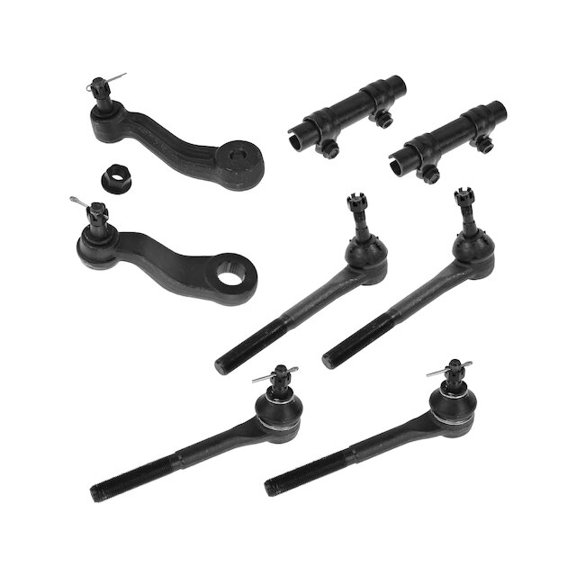 Tie Rod End Idler Arm Pitman Arm Kit 8 Piece - Compatible with 1999 - 2000 Cadillac Escalade 4WD