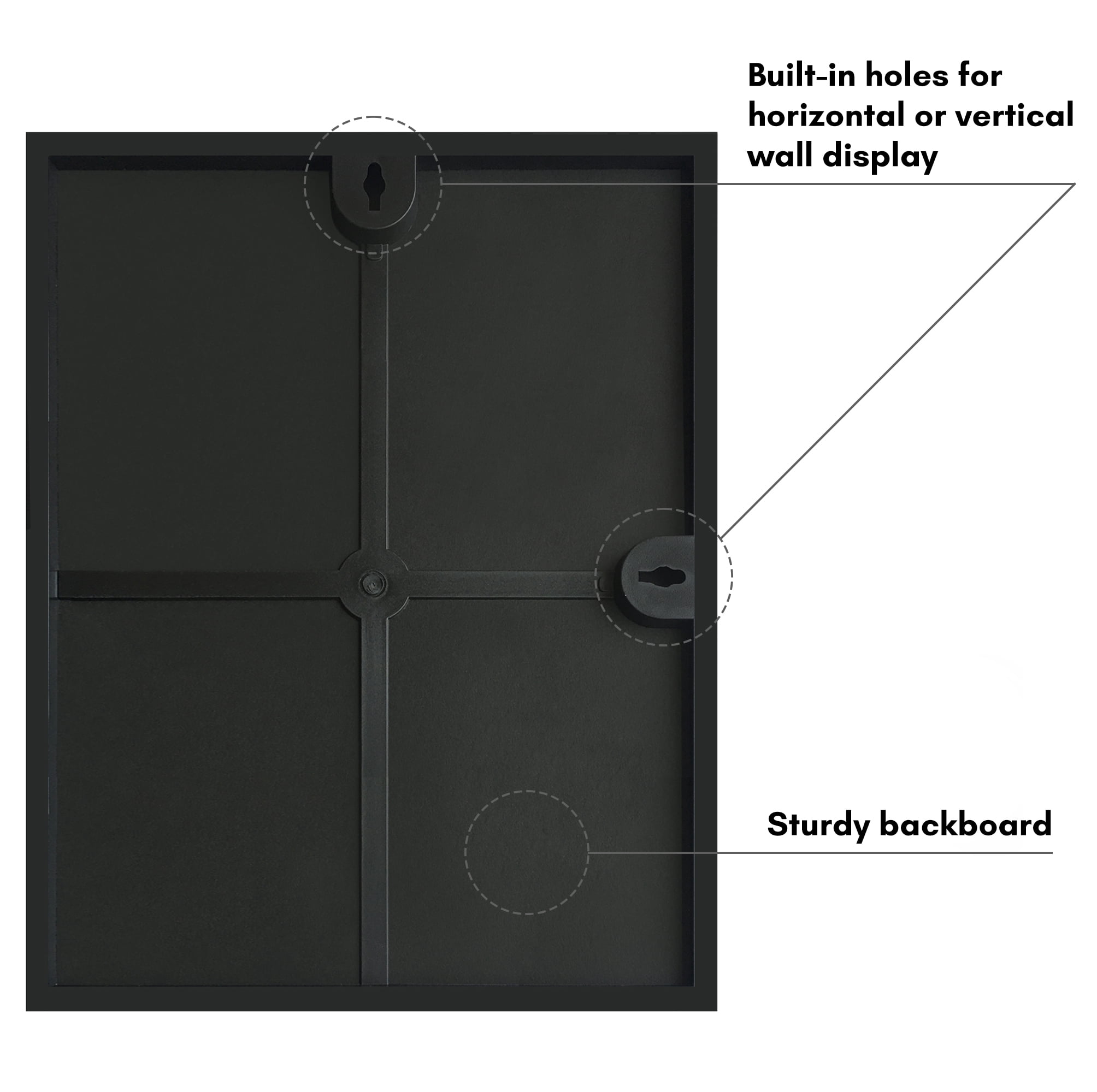 Americanflat 11x14 Front Loading Picture Frame with Shatter-Resistant Glass 3 Pack Metropolitan Photo - Black