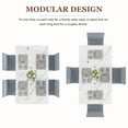 thumbnail image 6 of 5 Piece Dining Room Table Set, Modern Dining Table Sets with Gray Velvet Upholstered Chairs for 4, Faux Marble Pattern Rectangle Kitchen Table Set for Bar Living Room Breakfast Nook Small Space, 6 of 11