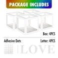 thumbnail image 2 of Cheinxy 4 Pieces Love Transparent Balloons Boxes with Letters,Valentine’s Day Decorations Balloons Boxes for Anniversary Wedding Engagement Wedding, Bridal Shower, Birthday Party (White), 2 of 7